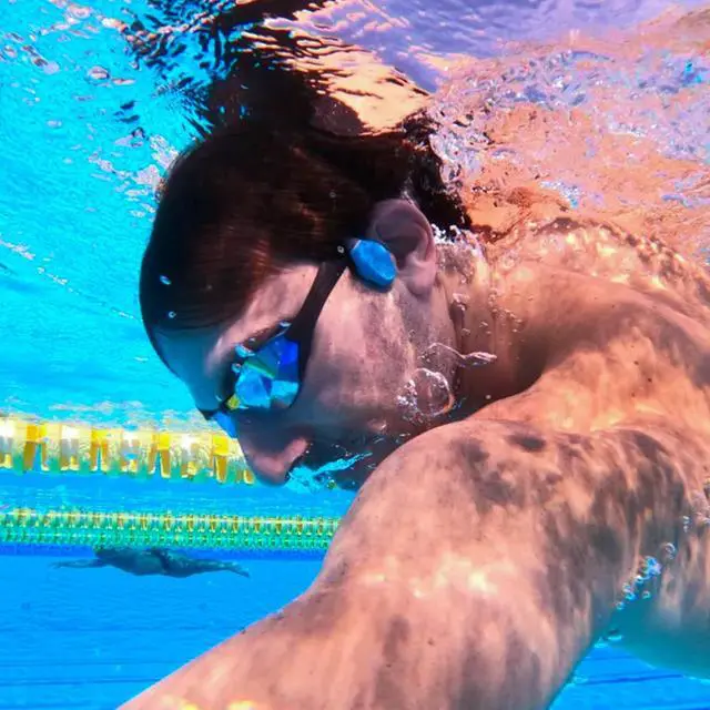 Alt view image 7 of 7 - Swimbuds Bone Conduction 2 Waterproof Swim Player, 16GB | 100% waterproof, 16GB onboard storage, Bluetooth on land, MP3 AAC FLAC, secure fit, for swimming