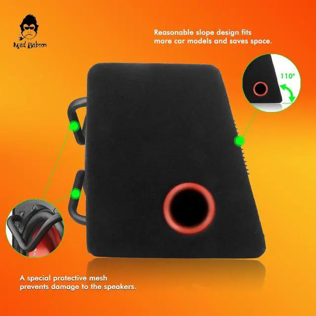 Alt view image 7 of 7 - 10"" 1000W Edition Active Car Subwoofer, Includes Loaded Enclosure with Amplifier (Subwoofer-B), Red