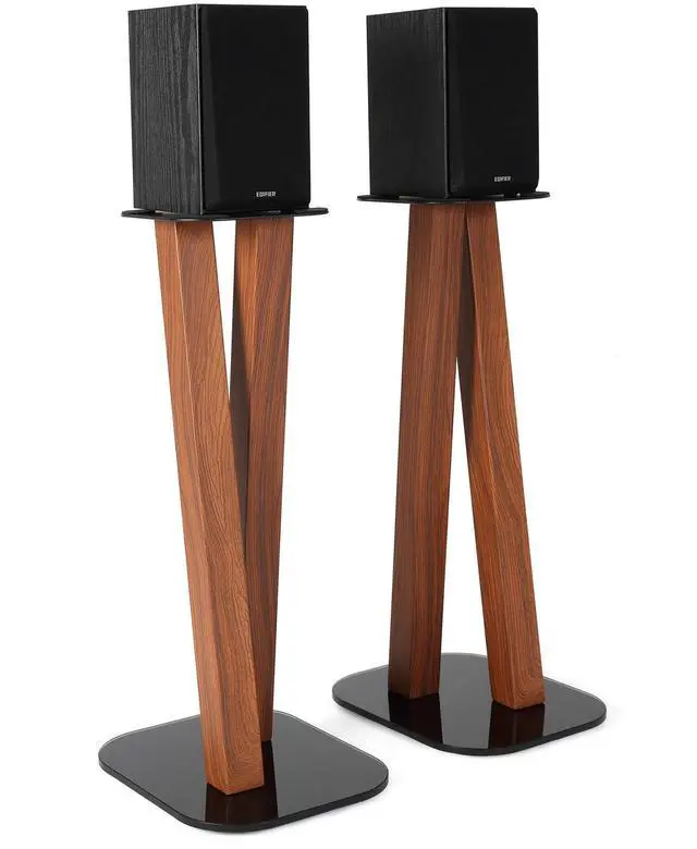 Main image of One Pair Fixed Height Universal Speaker Floor Stands - Cedar - 600 Series
