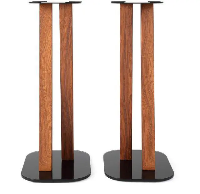Alt view image 4 of 7 - One Pair Fixed Height Universal Speaker Floor Stands - Cedar - 600 Series