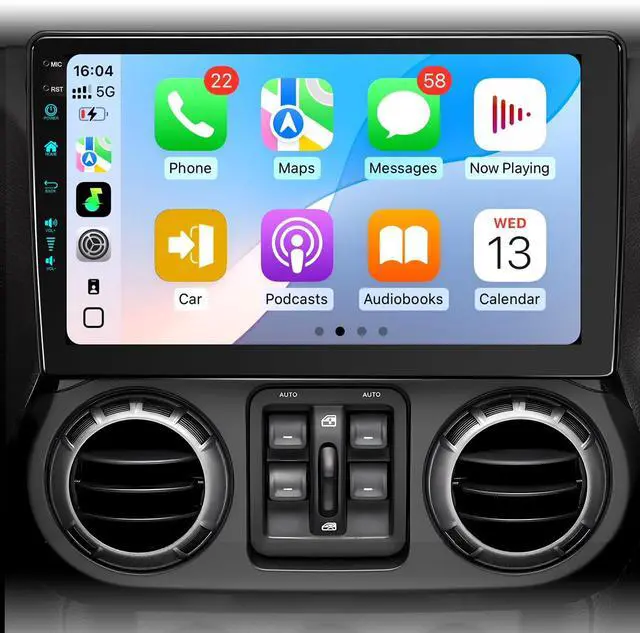 Main image of 10.2 Inch Car Radio Stereo Upgrade Android 13 for Jeep Wrangler JK 2007-2018 with CarPlay Android Auto 1080P Backup Camera/BT5.4 ((4Ram 64Rom) 10.2)