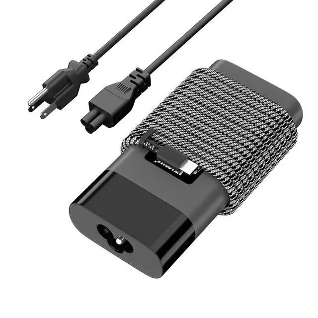 Alt view image 3 of 6 - 65W USB C Charger for HP Laptop, Dual Port Type C Power Cord, 20V 3.25A | Replacement for HP EliteBook Envy x360 Pavilion Chromebook Spectre ProBook Series, Portable Travel Power AC Adapter