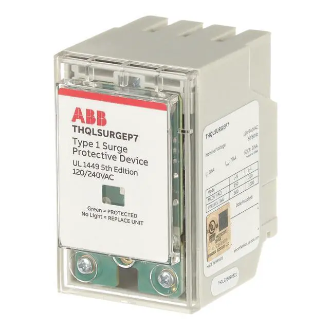 Alt view image 3 of 6 - THQLSURGEP7 Surge Protection Device Whole Home Protector 120/240VAC Type 1 SPD 75kA Per Phase Breaker Panel Surge Protector LED Indicator Plug-On Connection UL Listed & NEC Compliant