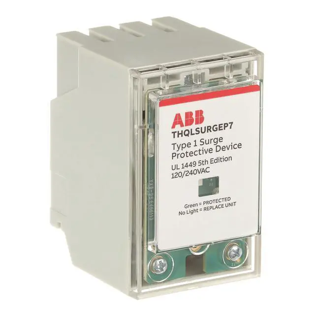 Alt view image 2 of 6 - THQLSURGEP7 Surge Protection Device Whole Home Protector 120/240VAC Type 1 SPD 75kA Per Phase Breaker Panel Surge Protector LED Indicator Plug-On Connection UL Listed & NEC Compliant