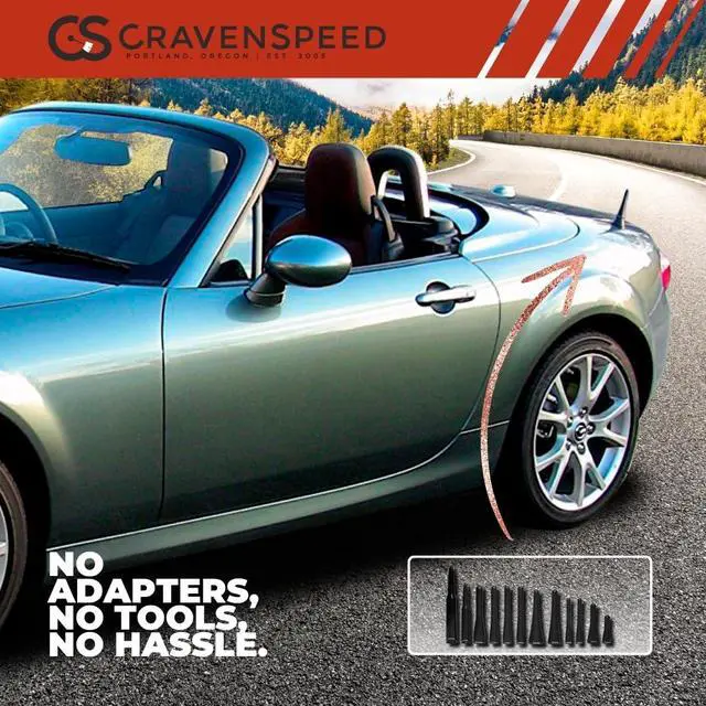 Alt view image 2 of 7 - Stubby Antenna Compatible with Mazda Miata 2006-2026 | 3.8 inches | Short Antenna Replacement | Made in the USA