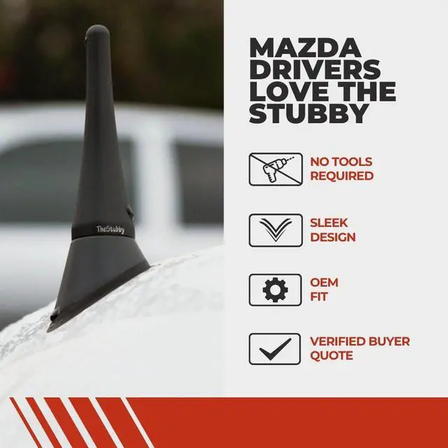 Alt view image 4 of 7 - Stubby Antenna Compatible with Mazda Miata 2006-2026 | 3.8 inches | Short Antenna Replacement | Made in the USA