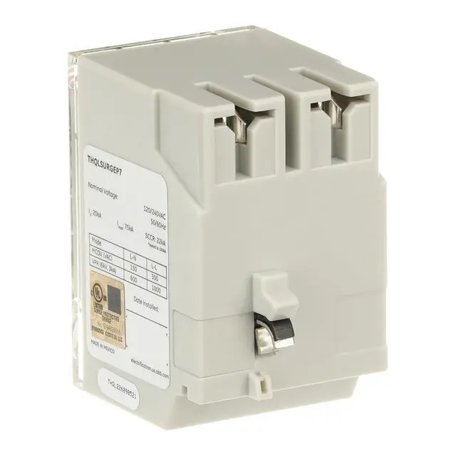Alt view image 5 of 6 - THQLSURGEP7 Surge Protection Device Whole Home Protector 120/240VAC Type 1 SPD 75kA Per Phase Breaker Panel Surge Protector LED Indicator Plug-On Connection UL Listed & NEC Compliant