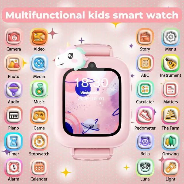 Alt view image 2 of 7 - Smart Watch for Kids Girls 3-12 Years Old | Digital Watch, Preschool Toddler Girl Toys, Birthday Gift, Ages 3-12 Years Old