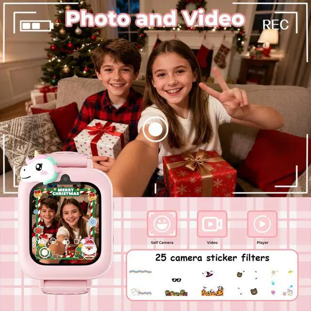 Alt view image 3 of 7 - Smart Watch for Kids Girls 3-12 Years Old | Digital Watch, Preschool Toddler Girl Toys, Birthday Gift, Ages 3-12 Years Old