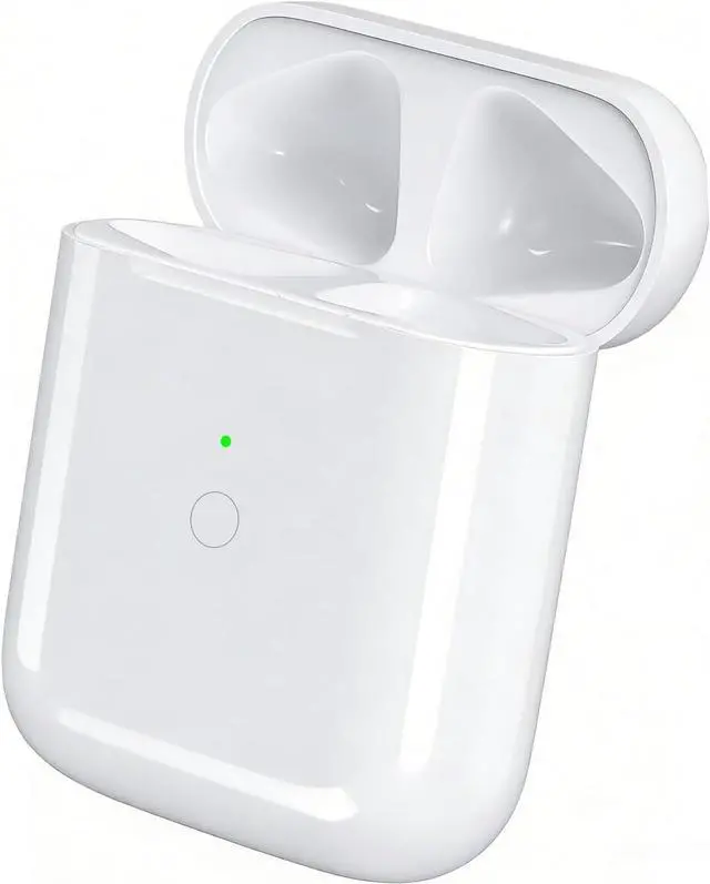 Main image of Replacement Charging Case for AirPods 1st/ 2nd Generation, Wireless Charger Case for Air Pod 1/2 Gen, Support Bluetooth Pairing Sync Button, No Earbuds (L-Port)