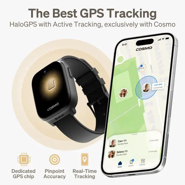 Alt view image 4 of 7 - 5 SE Kids Smart Watch by Cosmo | All-New Phone Watch & GPS Tracker | Call & Text, Kid-Safe, Precision Real-Time GPS Tracking, School Focus, Parental Controls, SOS & Safety Alerts, Spotify Music