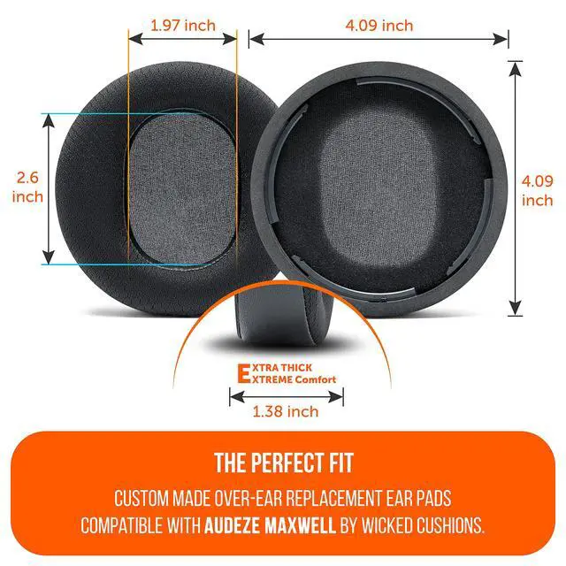 Alt view image 5 of 7 - Mod Kit V2 for Maxwell Gen 1 Cooling Gel Earpads + Extra Wide Silicone Headband Compatible with Audeze Maxwell Xbox & PS5 Gen 1 by Wicked Cushions | Enhanced Comfort & Cooling | Black
