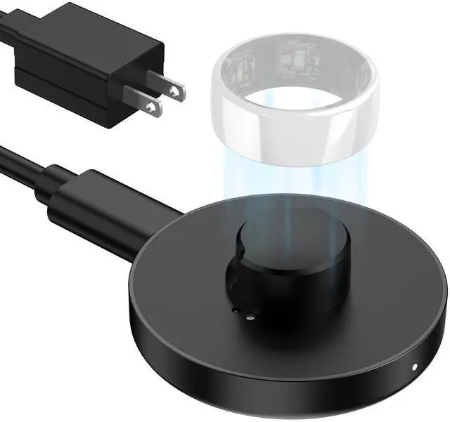 Main image of Compatible with Oura Ring Gen 3 (Size 9) Charger Fast Charging Dock with Infrared Sensing, Auto Stop Protection, Indicator, Non-Slip Base, Charger for Smart Ring Includes 59 Inch USB-C Cable