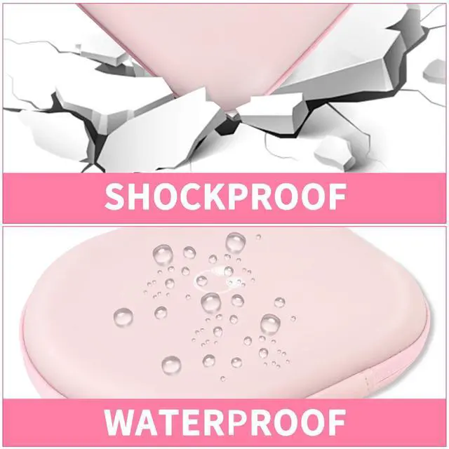 Alt view image 5 of 7 - Headphone Case Compatible with JBL Tune 510BT/ 520BT/ for Sony WH-CH520/510/ for JBL Live 460NC/670NC Wireless On-Ear Headphones, Bluetooth Head Phones Protective Storage Bag for Charging Cable -Pink