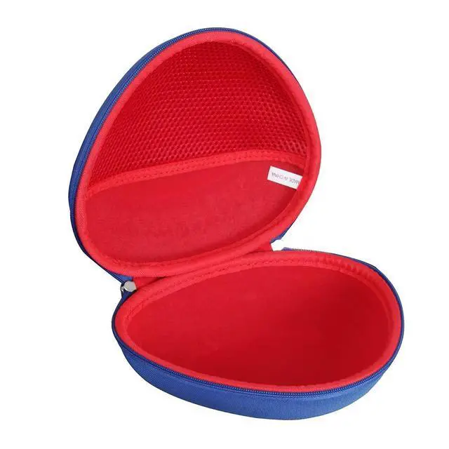Alt view image 3 of 6 - Hard Travel Case for iClever HS19 / iClever BTH12 Kids Headphones (Outer Blue + Inner Red)