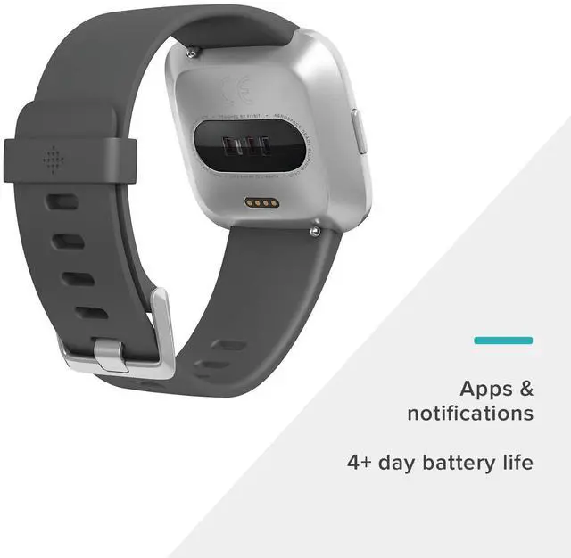Alt view image 4 of 6 - Versa Lite Smartwatch,GPS,Charcoal/Silver Aluminum, One Size (S & L Bands Included)