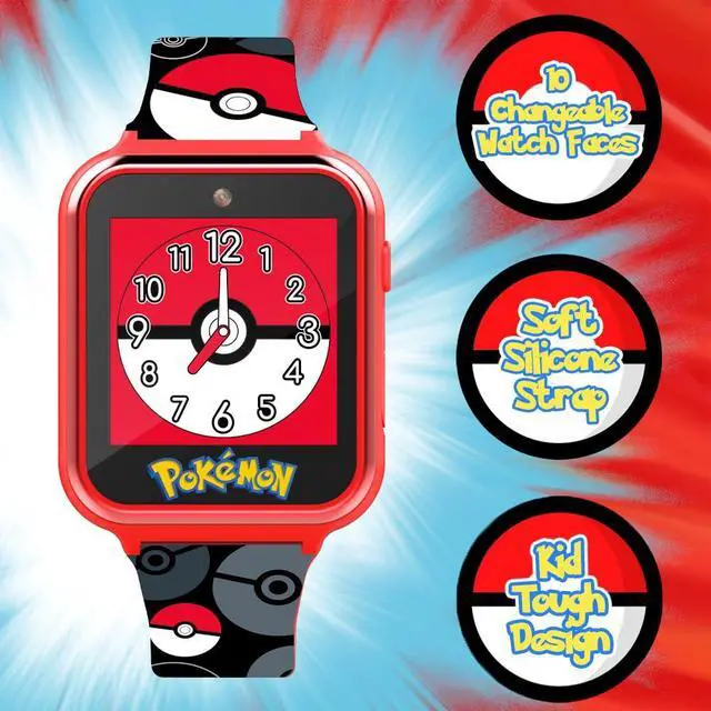 Alt view image 4 of 6 - Pokemon Pokeball Touchscreen Kids Smart Watch - Red Interactive Educational Toy Watch with Camera, Alarm, Calculator for Boys & Girls - POK4230AZ