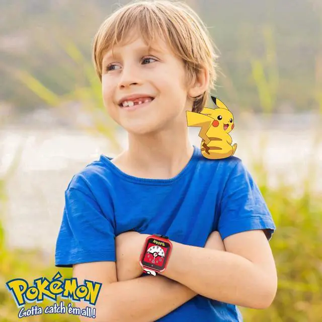 Alt view image 5 of 6 - Pokemon Pokeball Touchscreen Kids Smart Watch - Red Interactive Educational Toy Watch with Camera, Alarm, Calculator for Boys & Girls - POK4230AZ