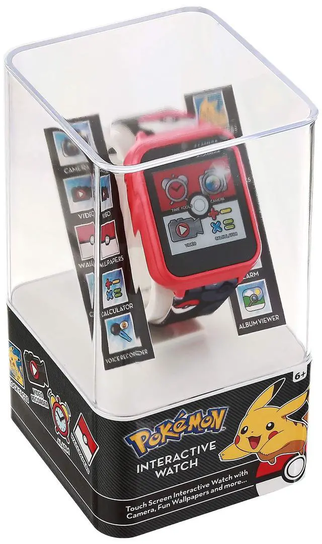 Alt view image 6 of 6 - Pokemon Pokeball Touchscreen Kids Smart Watch - Red Interactive Educational Toy Watch with Camera, Alarm, Calculator for Boys & Girls - POK4230AZ