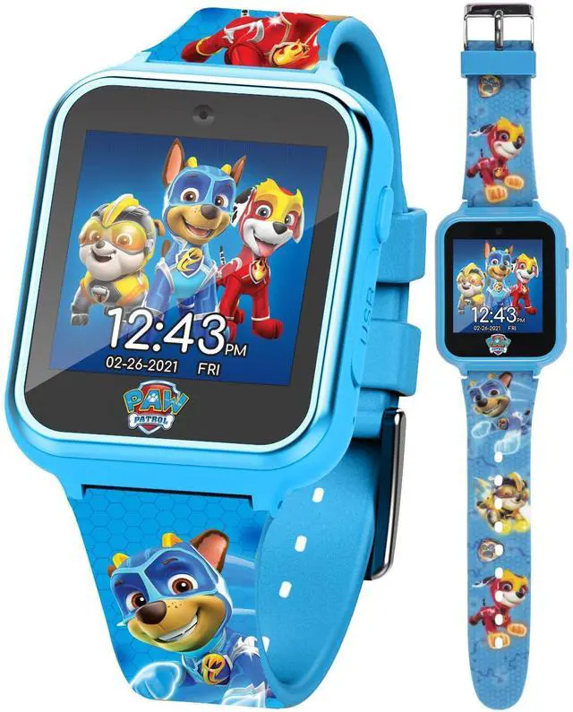 Main image of Paw Patrol Smart Watch with Camera for Kids and Toddlers - Interactive Smartwatch for Boys & Girls Featuring Games, Voice Recorder, Calculator, Pedometer, Alarm, Stopwatch, with USB Cable