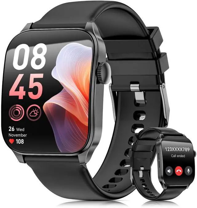 Main image of Smart Watches for Men Women, 1.91" HD Curve Screen Smartwatch (Answer/Make Call), Activity Fitness Tracker with Heart Rate Sleep Monitor Pedometer, 100+ Sport Modes, Smart Watch for Android iPhone