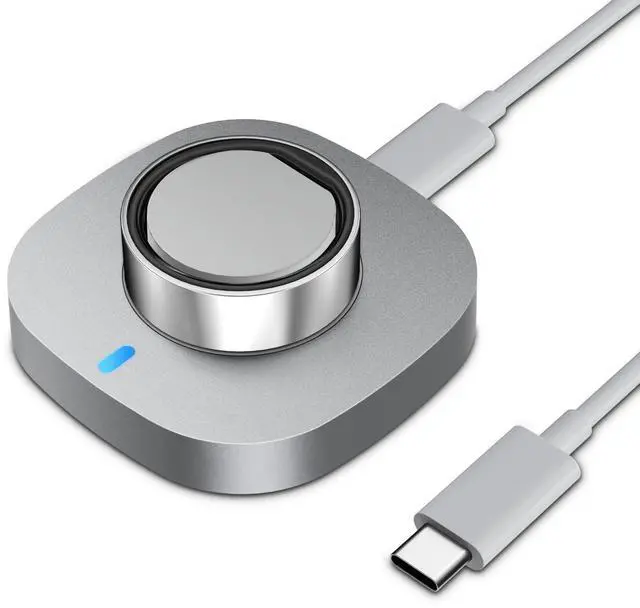 Main image of Charger Compatible with Ultrahuman Ring/Ring Air-Size 8 | Fast Safe Portable Charging Dock with USB-C Cable,Silver GrayNot Compatible with Ultrahuman Ring Pro)