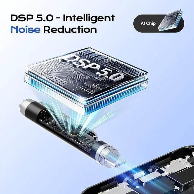 Alt view image 2 of 7 - 64GB Voice Activated Recorder Device - Digital Voice Recorder with AI Noise Reduction, Portable Recording Device for Meetings, Interviews, Lectures, Work