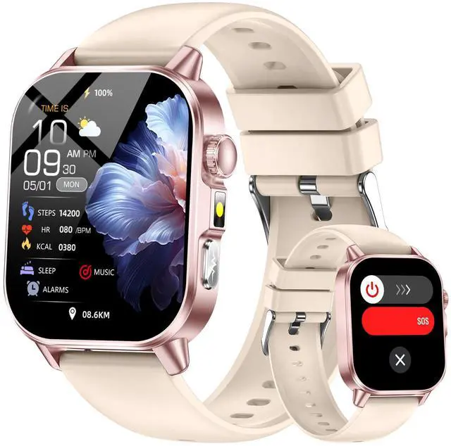 Main image of Smart Watch for Men Women with 2.0" HD Display, Blood Pressure Oxygen Heart Rate Sleep Monitor, 136 Sports Modes, IP68 Waterproof Fitness