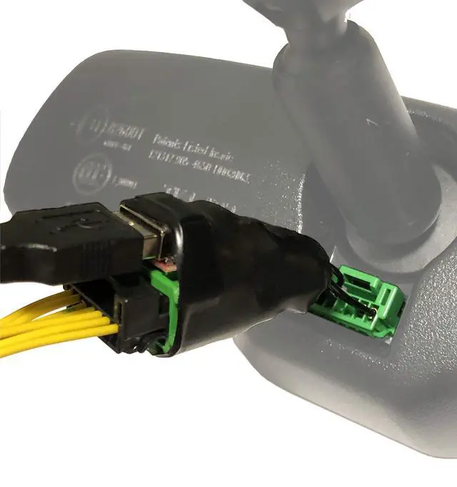 Alt view image 5 of 7 - Dashcam Power Adapter (7-pin Type A) for Select Honda Vehicles. Compatible w/Ridgeline, Passport, Pilot, Clarity, & More. Connects to Rearview Mirror, Built-in USB Power Source, Easy Install