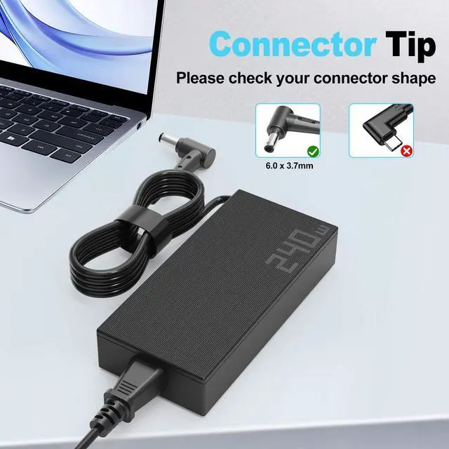 Alt view image 2 of 5 - 240W 20V 12A ROG AC Charger for ASUS ROG Zephyrus Duo 15 GX550LXS M16 S15 S17 G14 G15 G16 G513 GX550LXS G533 G533QS G733QM G733QR G733QS G733QSA Gaming Laptop Power Supply Adapter