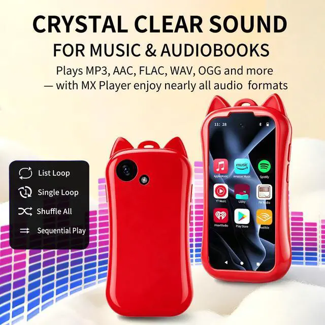 Alt view image 6 of 7 - Kids MP3 Player with Spotify, Bluetooth, WiFi and Parental Controls