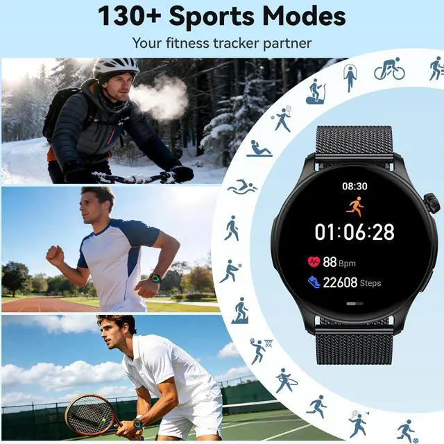 Alt view image 5 of 7 - Smart Watch for Men Women Fitness Tracker: Smartwatch for Android Phones iPhone Compatible Samsung Bluetooth Call Answer/Make Watches for Men Heart Rate Sleep Monitor IP68 Waterproof 120+Sports Model