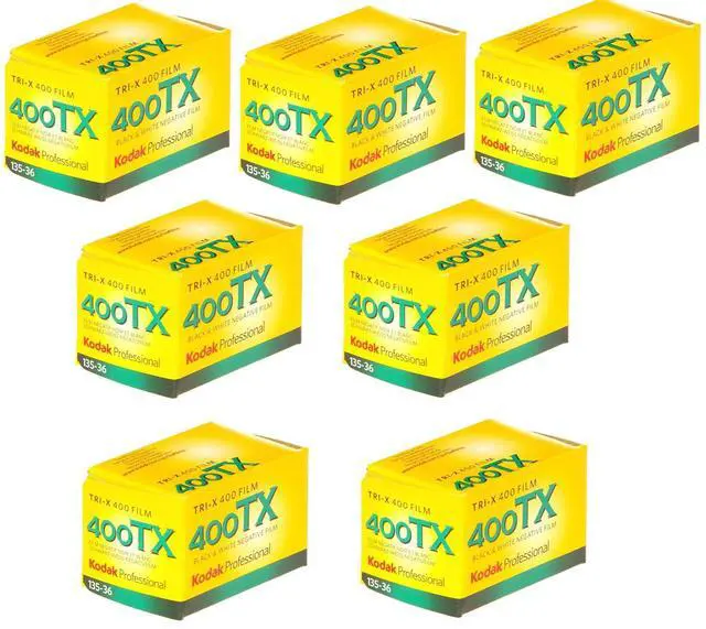 Main image of 7 Rolls Professional TRI-X 400/400TX 35mm Black-and-White Film, 36-Exposure