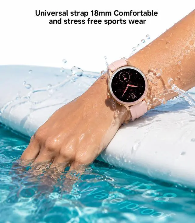 Alt view image 2 of 7 - Smart Watch for Women,Answer/Make Call,0.39 inch Ultra-Thin | Bluetooth Calls & AI Voice,IP68 Waterproof,Heart Rate/SpO2/Period Tracker,100+ Sports Modes,Compatible with Android/iPhone