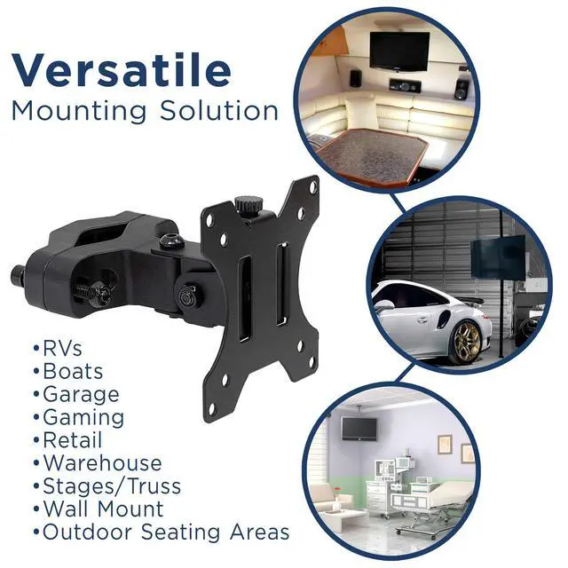 Alt view image 2 of 7 - Universal VESA Pole Mount | Full Motion TV Pole Bracket | VESA 75 100 | Fits TVs or Monitors Up to 32 Inches