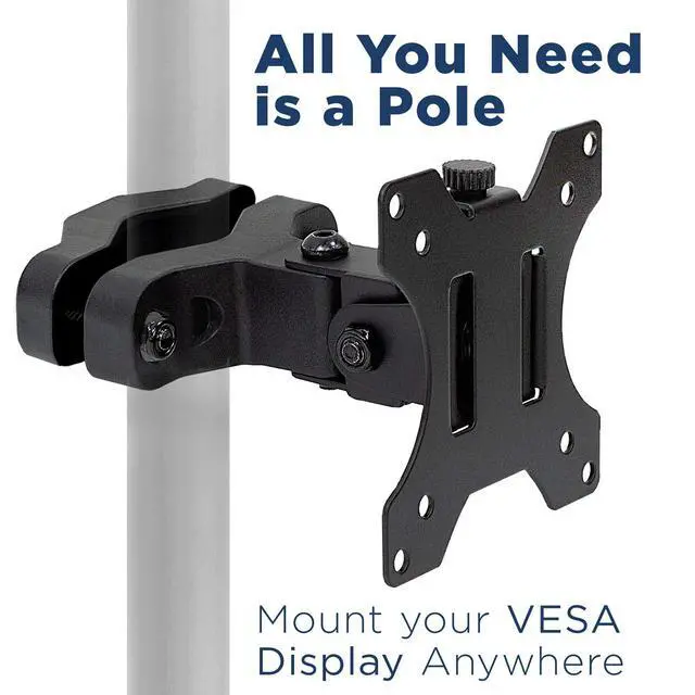 Alt view image 3 of 7 - Universal VESA Pole Mount | Full Motion TV Pole Bracket | VESA 75 100 | Fits TVs or Monitors Up to 32 Inches