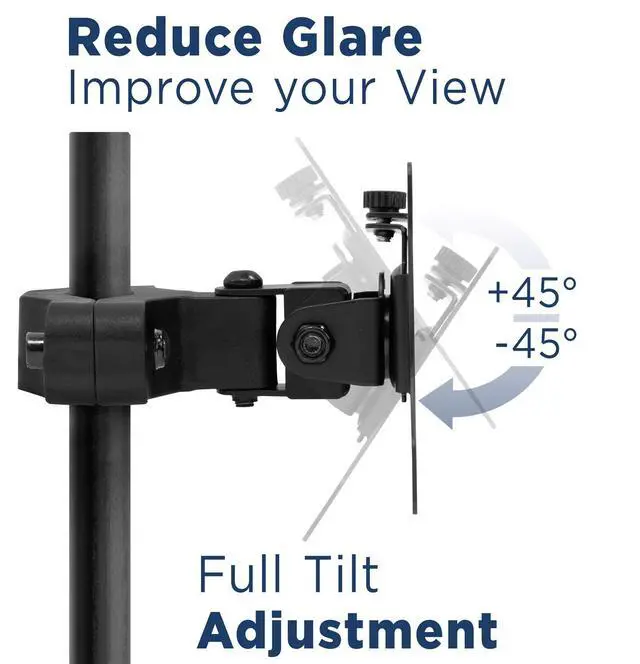 Alt view image 6 of 7 - Universal VESA Pole Mount | Full Motion TV Pole Bracket | VESA 75 100 | Fits TVs or Monitors Up to 32 Inches