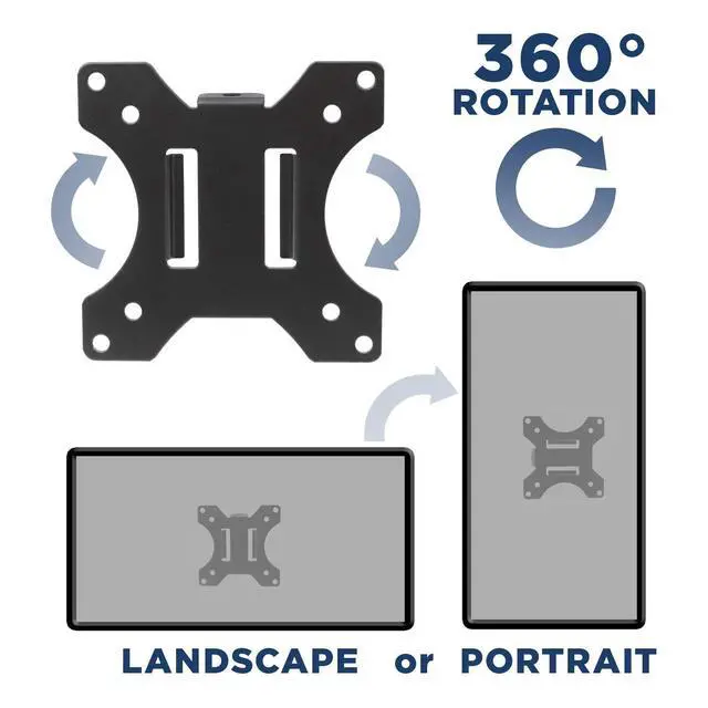 Alt view image 7 of 7 - Universal VESA Pole Mount | Full Motion TV Pole Bracket | VESA 75 100 | Fits TVs or Monitors Up to 32 Inches