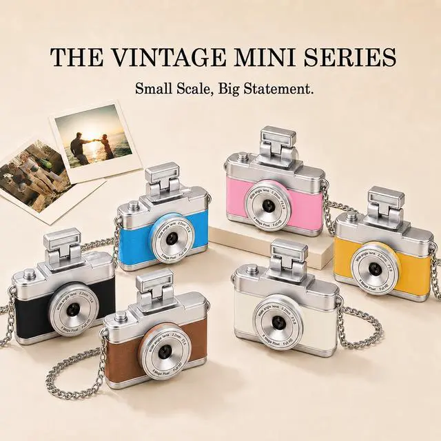 Alt view image 2 of 7 - Mini Keychain Camera, 1080P Y2K Vintage Digital Camera for Kids & Tweens, Cute Tiny Pocket Video Recorder, 24 Filters, Birthday Gift for Girls & Boys, Yellow, TF Card & Cable Not Included