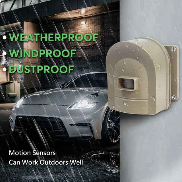 Alt view image 6 of 7 - 1/2 Mile Driveway Alarm Wireless Outdoor Motion Sensor System | Driveway Sensor Alert System Weatherproof Security Sensor & Detector Protect Outdoor/Indoor Property