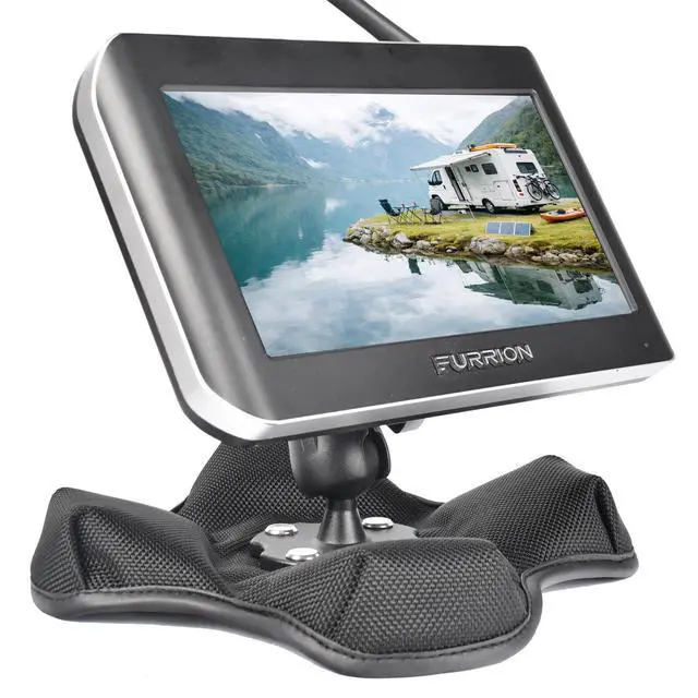 Alt view image 7 of 7 - for Furrion 5 & 7 Camera Monitor Mount, RV Beanbag Dashboard Holder with 1" Ball Adjustable Aluminum Arm, Anti-Slip Base, No Drill Mount for Truck Trailer Backup Systems