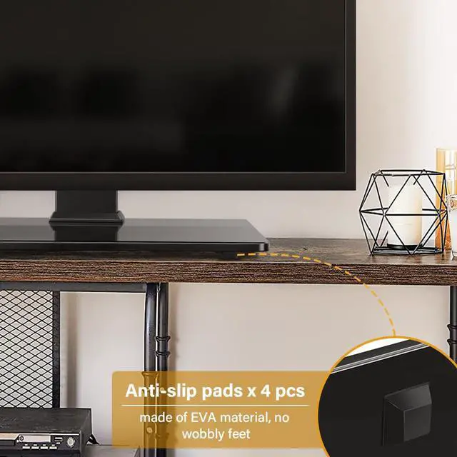 Alt view image 7 of 7 - Universal TV Stand for 27-65 inch LED LCD TV Swivel Table Top Television Stand with 30 Degree Height Adjustable TV Stand with Mount TV Base with Tempered Glass Base Max VESA 400x400mm