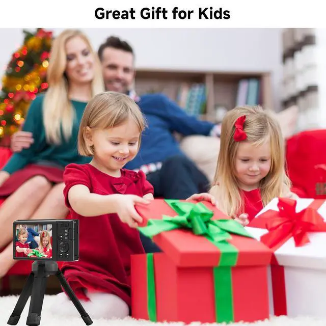 Alt view image 6 of 7 - Digital Camera FHD 4K Kids Camera 44MP with 64GB SD Card (Black) | Autofocus