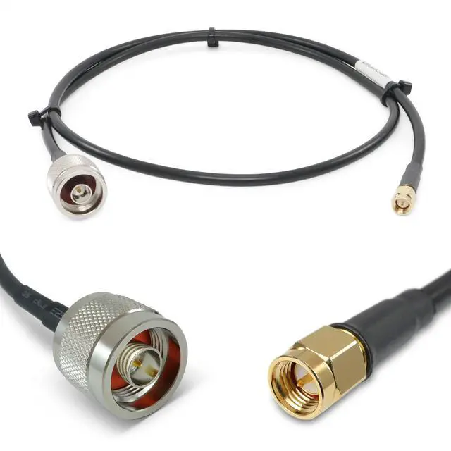 Main image of 3 ft SMA Male to N Male Premium 195 Series Low-Loss Coax Cable (50 Ohm) for 4G LTE, 5G Modems/Routers, Ham, ADS-B, GPS to Antenna or Surge Arrester Use (Not for TV or WiFi) (ANT-140-020-03)