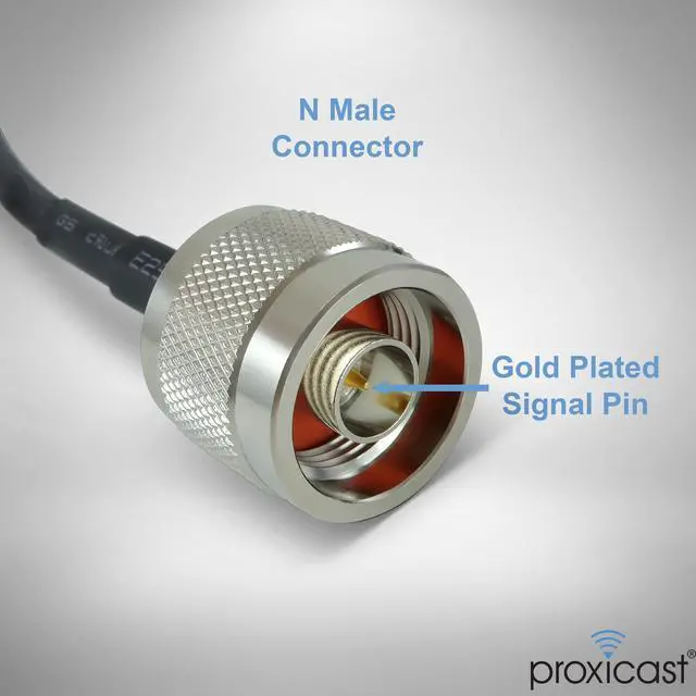 Alt view image 2 of 7 - 3 ft SMA Male to N Male Premium 195 Series Low-Loss Coax Cable (50 Ohm) for 4G LTE, 5G Modems/Routers, Ham, ADS-B, GPS to Antenna or Surge Arrester Use (Not for TV or WiFi) (ANT-140-020-03)