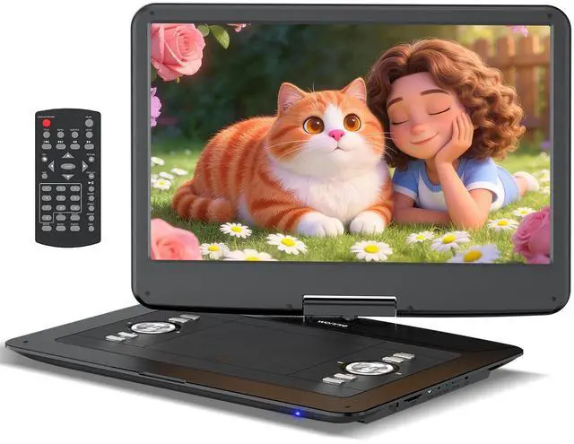 Main image of 18" Portable DVD Player with 15.6" HD Swivel Screen, 6 Hours Rechargeable Battery, Large DVD Player Portable Support MP4, MKV Video & USB/SD Card/Sync TV, High Volume Speaker, All Regions
