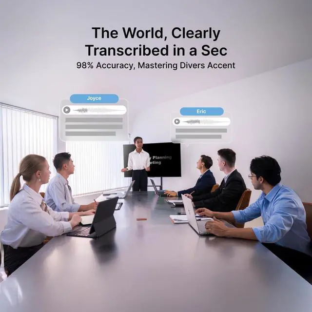 Alt view image 5 of 7 - Note Pro AI Voice Recorder, AI Note Taker Device for Meetings | Transcription & AI Summaries Included, No Subscription Required, App Control, 113 Languages, Ultra-Slim for Meetings & Calls