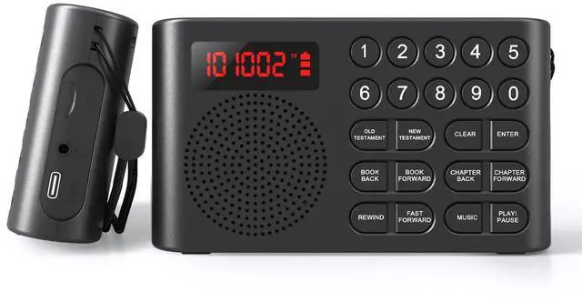 Main image of KJV Audio Bible Player for Seniors & Blind, One-Button Play | Electronic Audio Bible, King James Version, New & Old Testament, Listen Anytime Anywhere, Durable & Lightweight, Ideal Gift