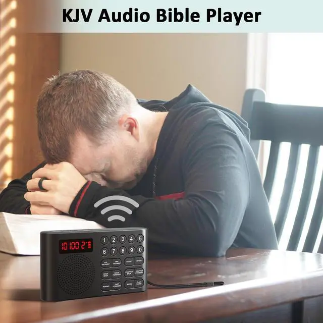 Alt view image 2 of 6 - KJV Audio Bible Player for Seniors & Blind, One-Button Play | Electronic Audio Bible, King James Version, New & Old Testament, Listen Anytime Anywhere, Durable & Lightweight, Ideal Gift