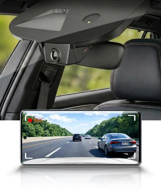 Main image of 4K Dash Cam Suitable for Ford Mustang Mach-E 2021-2026 (Not for Mustang), OEM Factory Look, 2160P UHD Video, Built-in WiFi & APP, Loop Recording, G-Sensor, Plug & Play, 64GB Card